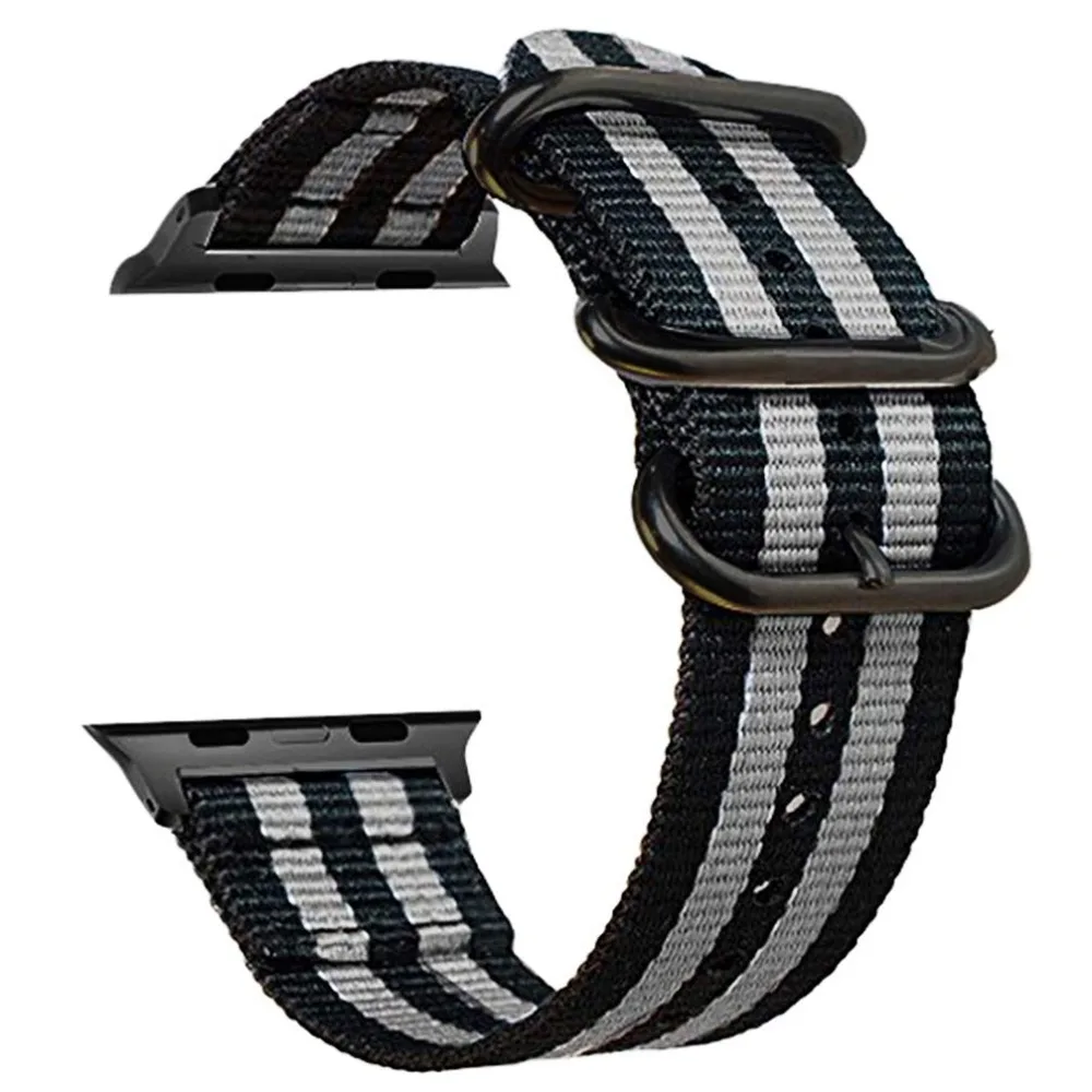 Ремешок для наручных часов Apple Watch Band 42 мм 44 нейлоновый браслет Series 4 3 2 1 38 40 прочная