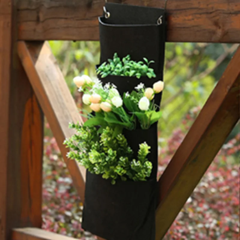 

Plant Bag Indoor and Outdoor Greening Felt Wall Hanging Planting Bag 4 Home Decoration Storage Bag