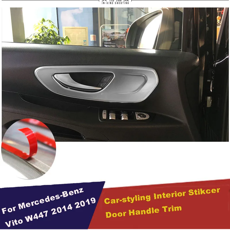 UBLUEE для Mercedes Benz Vito W447 2014 2017 ABS Матовая Внутренняя Передняя дверная ручка чаша