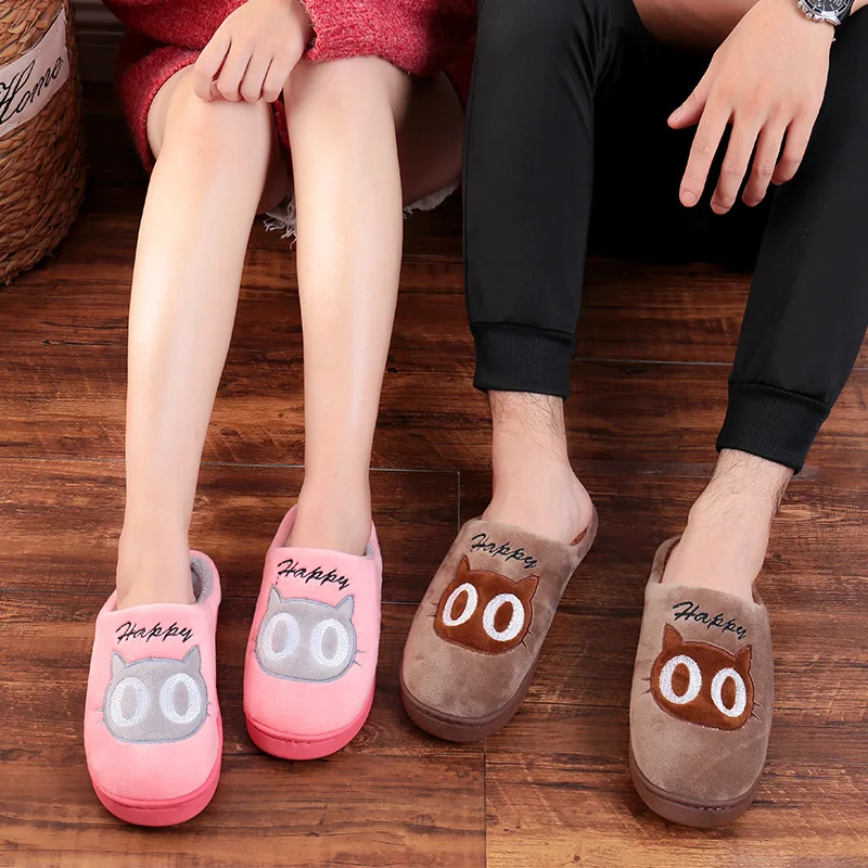 Домашняя обувь хлопковая на толстой подошве осенне зимние ботинки женская для