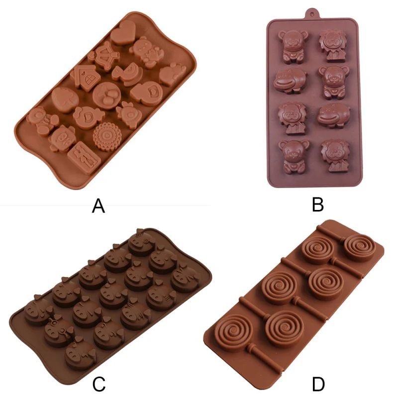 Силиконовая форма для шоколада сделай сам Мультяшные Инструменты выпечки в