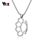 Мужское ожерелье Vnox с подвеской на костяшки пальцев из нержавеющей стали