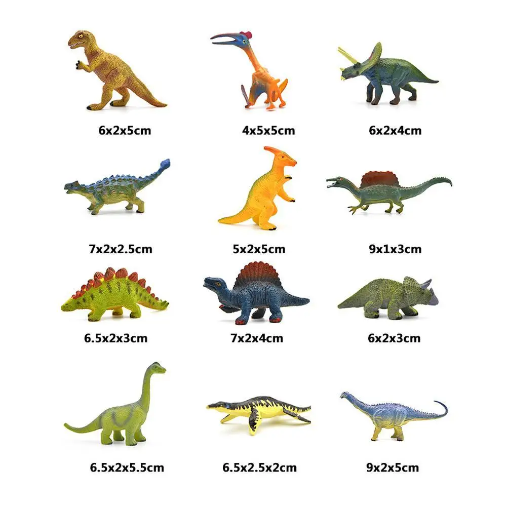 12pcs Simulation Wild Animal Model Realistic Ocean Sea Dinosaur World Figure Plastic Learning Educational Toy For Kids | Игрушки и хобби