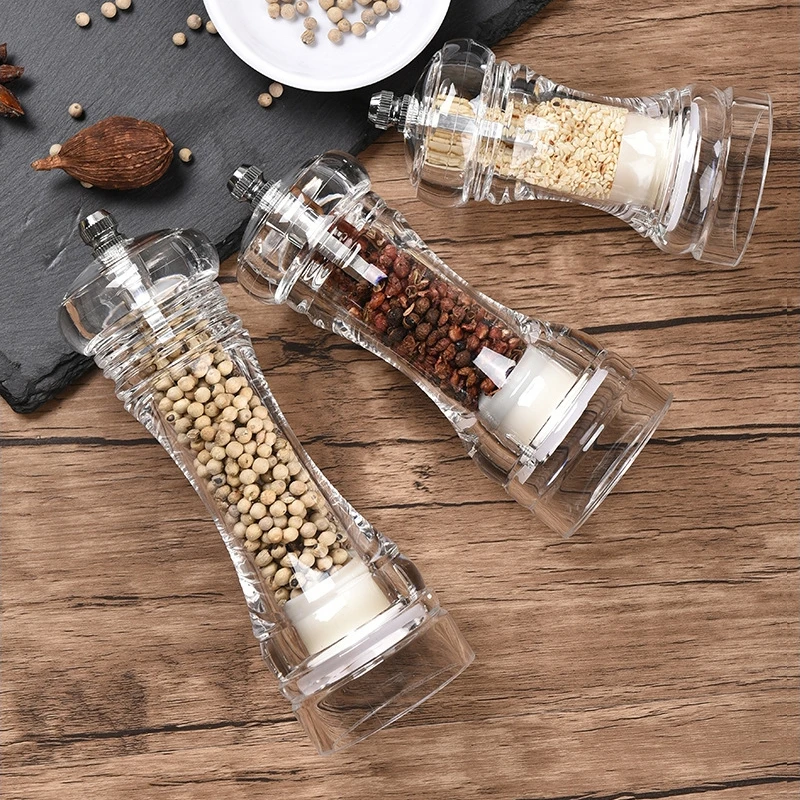 New Acrylic Grinder Mills Transparent Pepper Mill Manual Crusher Ceramic Multifunctional Cruet Kitchen Tools | Дом и сад