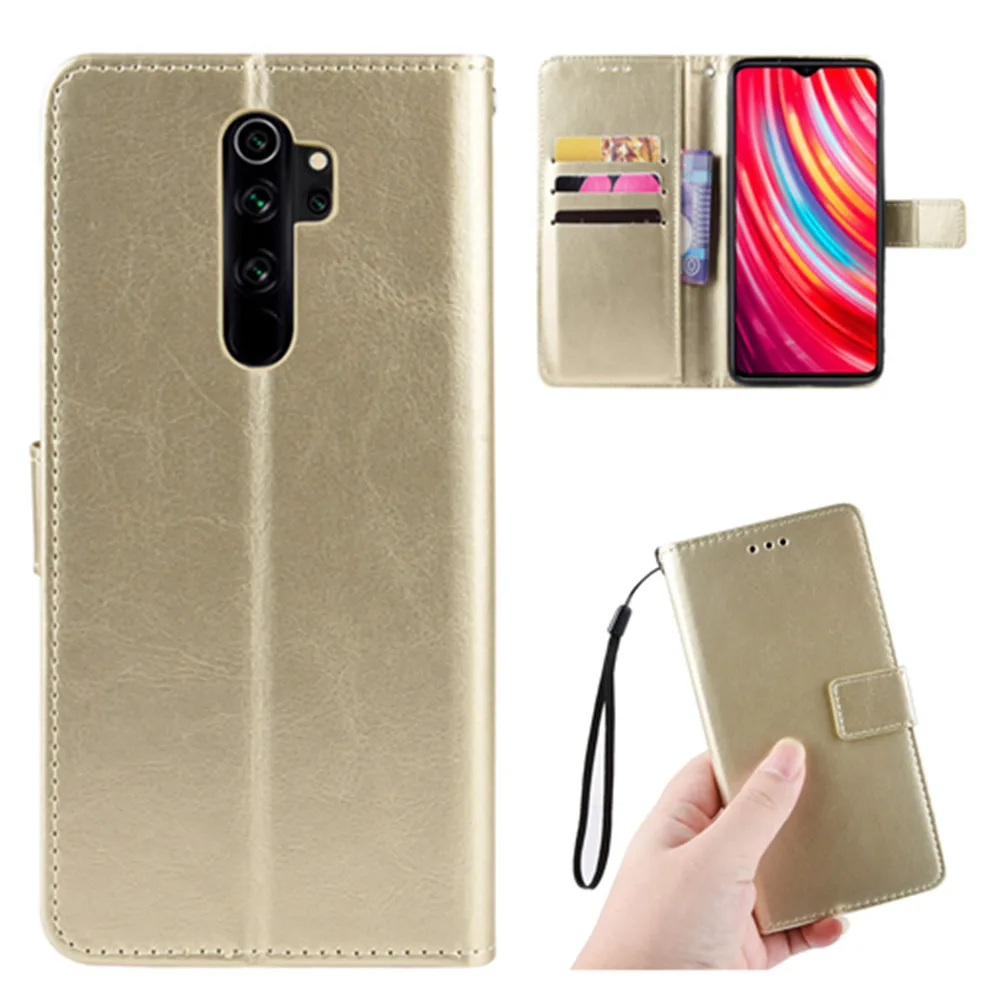 Для Xiaomi Redmi Note 8 Pro Чехол роскошный Флип PU кожаный шнурок для бумажника Стенд