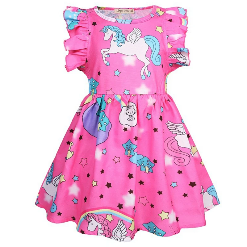 Kids Princess Dress Casual For Dinosaur Children Summer Dresses Girls Toddler | Детская одежда и обувь