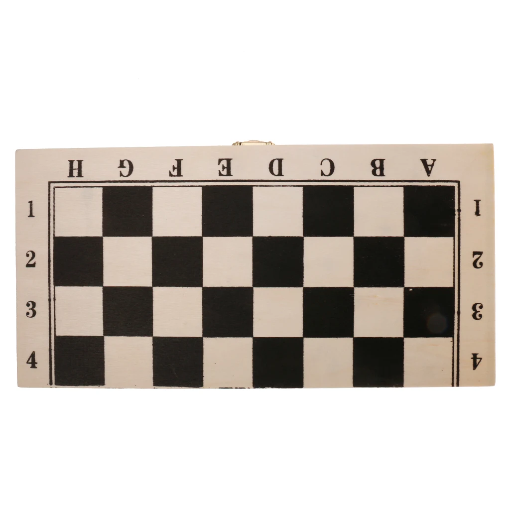 Wooden Foldable Checkers Board With Draughts Pieces Set Game 8x8 |