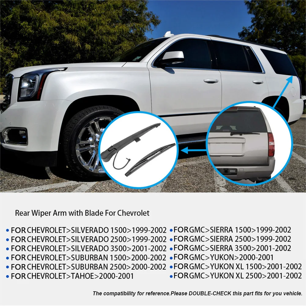

Rear Windshield Windscreen Wiper Arm+Blade+Cap Set Easily Installation Personal Car Elements for Chevrolet TAHOE 2007-2014