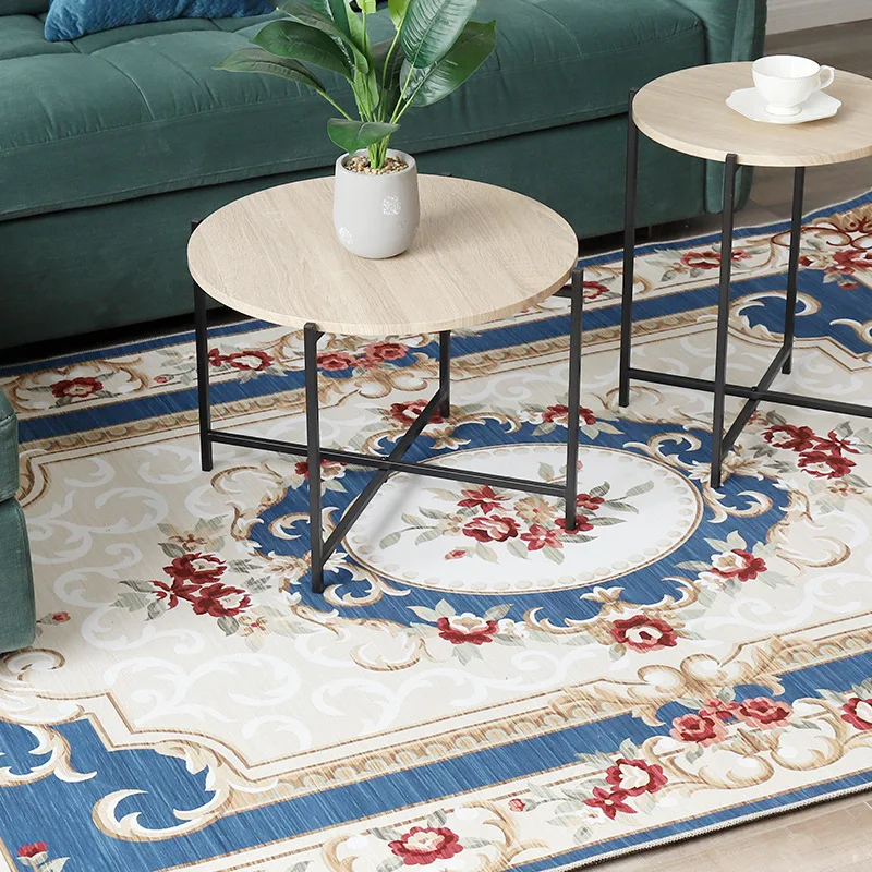 

Vintage Ethnic Europe Living Room Carpet Large Size American Rugs Home Bedroom Carpet Retro Rug Sofa Coffee Table Floor Mat Pad