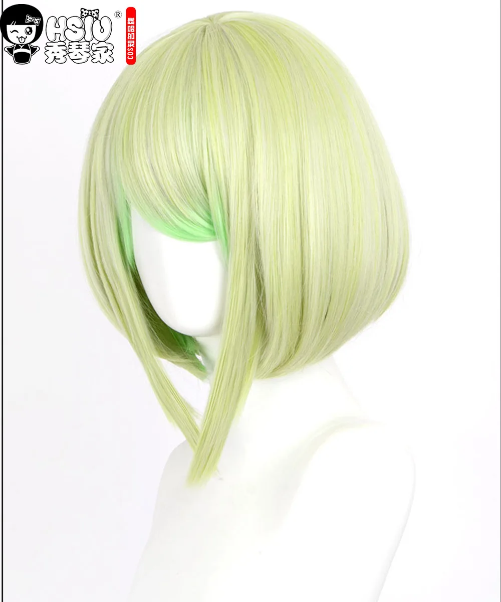 Сю аниме PROMARE LIO FOTIA желтый парик для косплея-зеленый и градиентной стрижкой