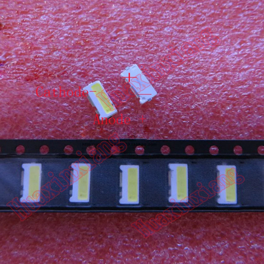 500 шт./лот серия Edge SMD LED 7032 3В 0 5 Вт 120мА холодный белый для подсветки