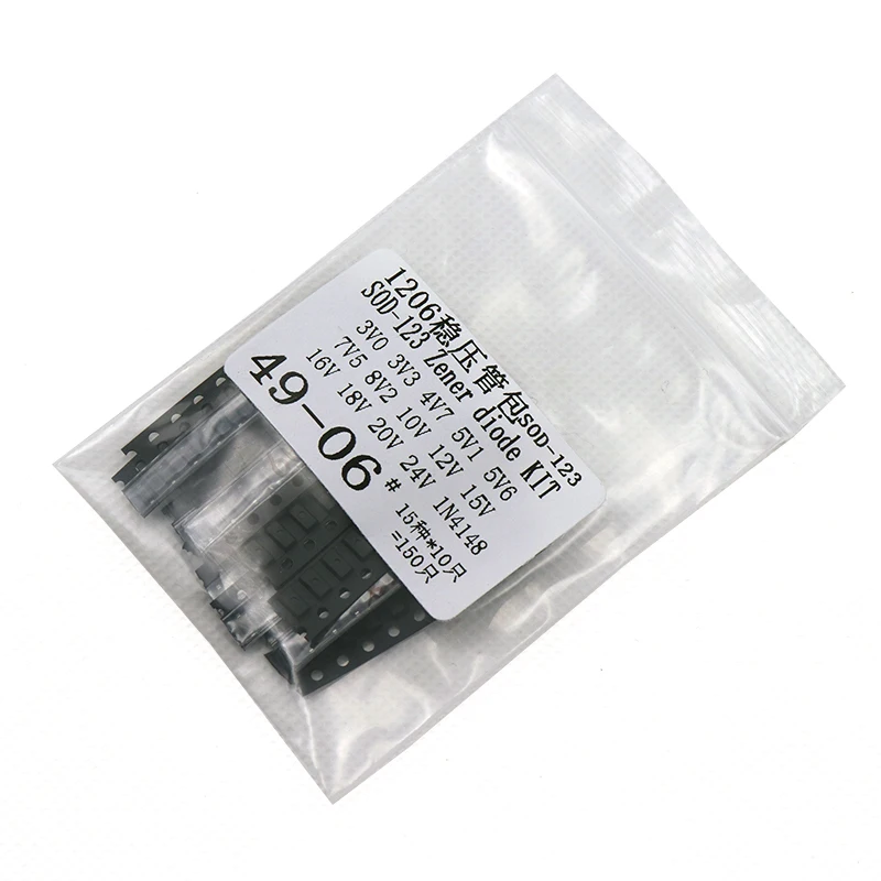 SOD-123 1206 0.5W Zener diode SMD package 15 values * 10 pcs =150pcs  KIT