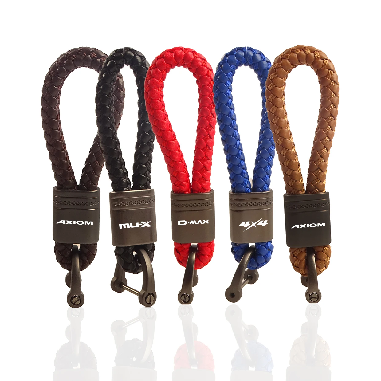 

High quality Leather Metal leather car key chain keychain For Isuzu Ascender Axiom D-Max 4X4 Mu-X SLX keychains car Accessories