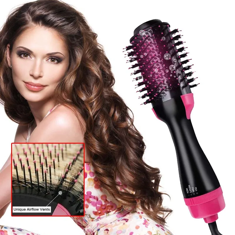 

3 in 1 One Step Hair Dryers Straightener Hair Curler Curling Iron Comb Electric Blow Dryer Comb Hair Brush Roller Styler