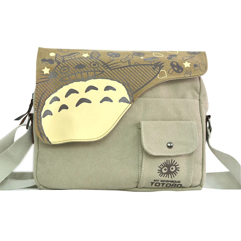 Fashion Anime Cute Totoro Cartoon Canvas Messenger Bag Kawaii Teenager Boys Girls Single Shoulder School Bags Crossbody Handbag