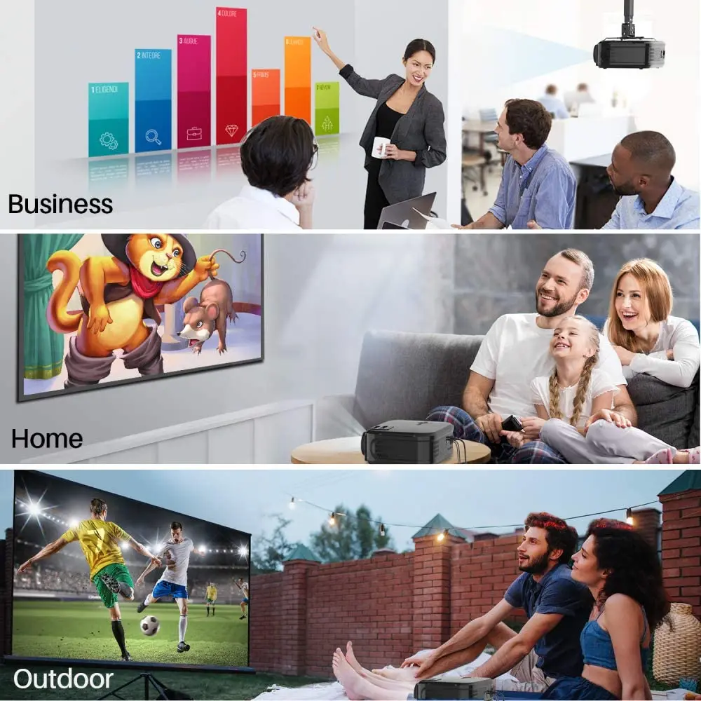 Проектор VANKYO Performance VF20MQ Native1080P дисплей 200 дюйма светодиодный проектор 50000 часов