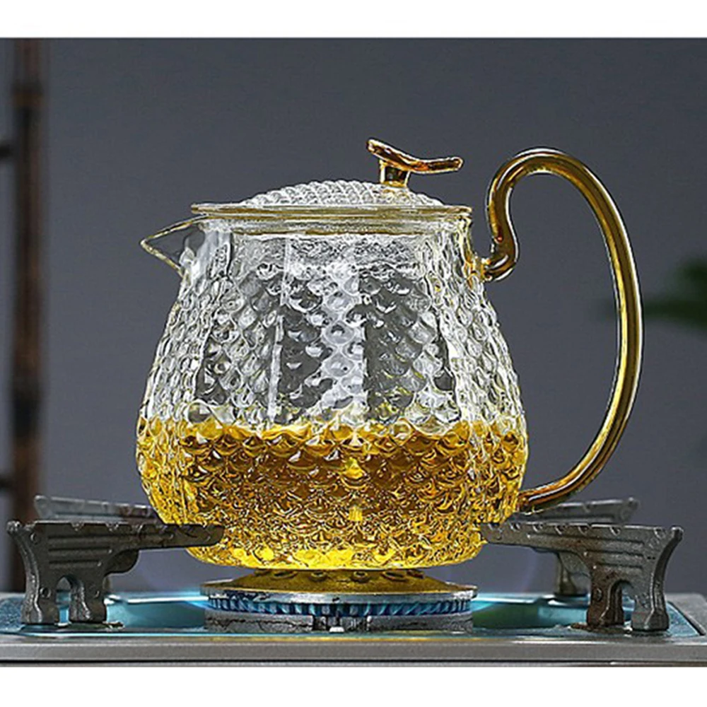 Чайная посуда стеклянный чайник 600 мл боросиликатный высокотемпературный