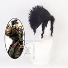 Парики для косплея кудзё дзётаро из аниме Невероятные приключения Джоджо, смешанные Черные синие волосы для игр на Хэллоуин, 30 см, 1:1