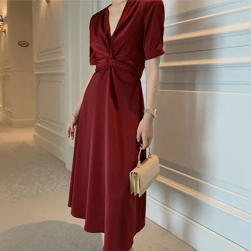 Белла философия элегантное платье с v-образным вырезом Женские вечерние