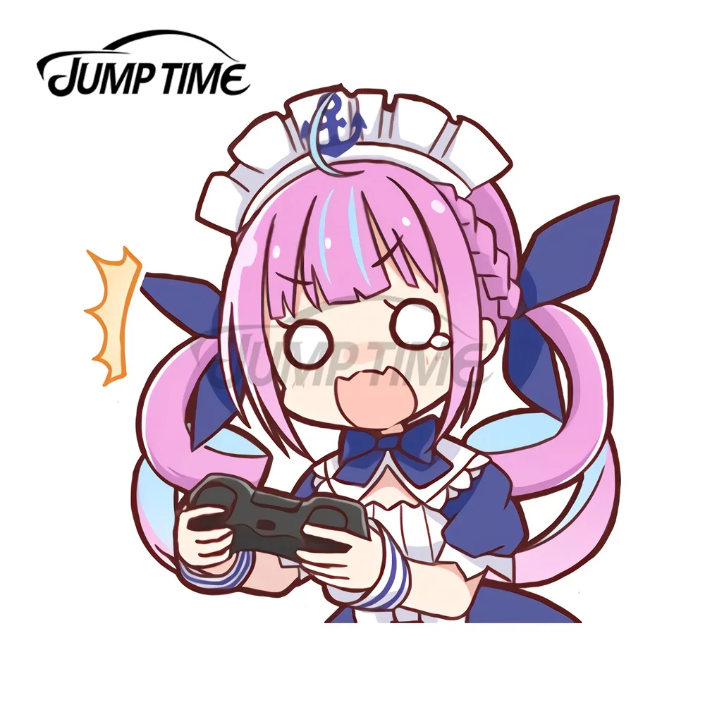 

JumpTime 13x11,5 см для Minato Aqua Hololive отличная Наклейка виниловая Автомобильная наклейка водонепроницаемый корпус для украшения бампера автомобиля ...