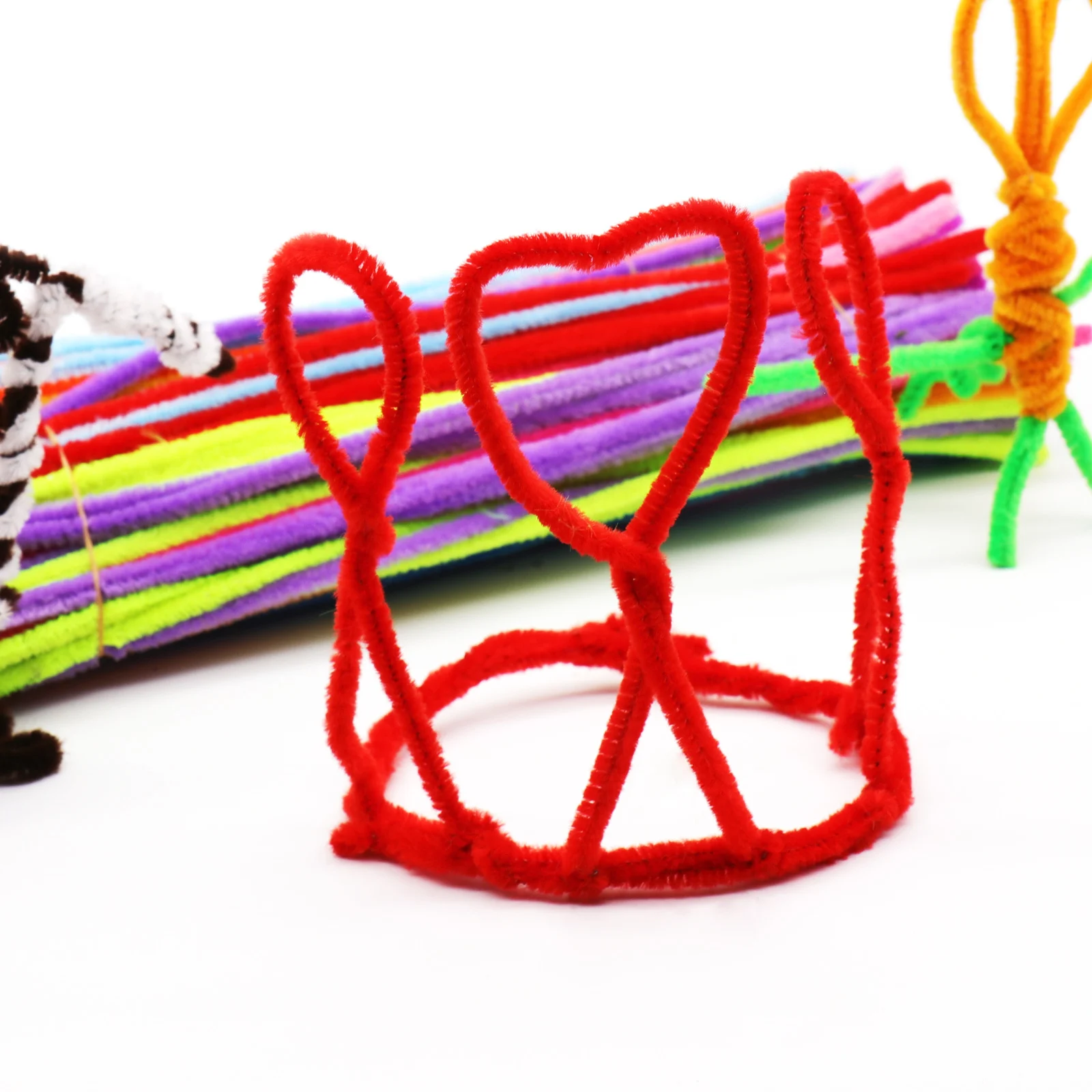 100 шт. проволока для поделок синельная ручная работа цветная шерсть корневой верх