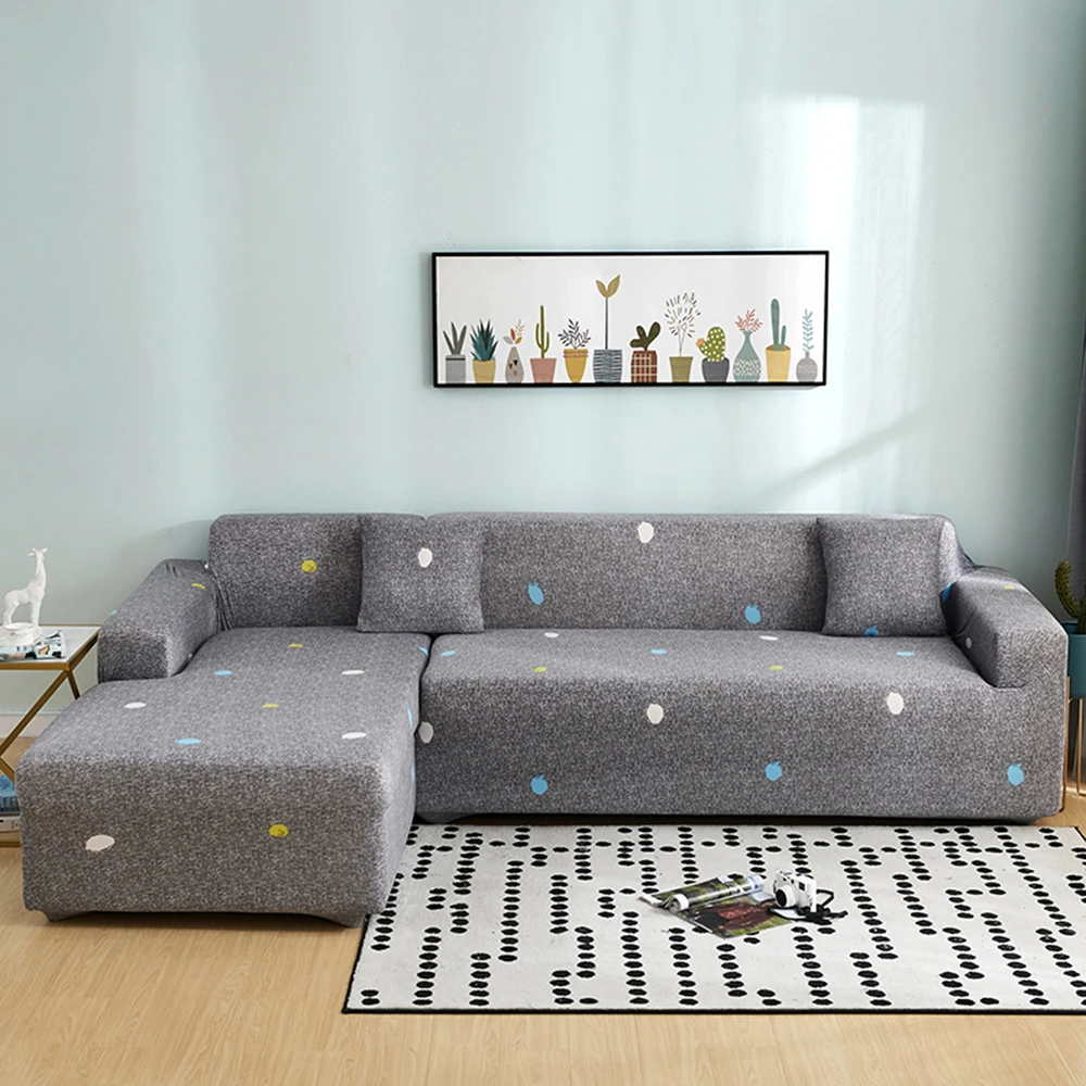 Эластичный чехол для дивана L образный секционный эластичный кресла одно/два/три