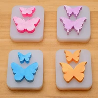 4 pcsset butterfly epoxy resin mold car aromatherapy plaster silicone mould diy crafts jewelry ornaments mold
