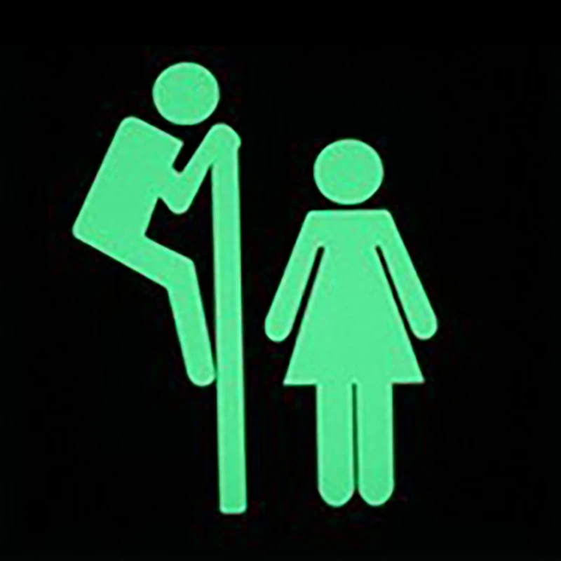 Наклейки на стену туалета для декорации в ванной комнате. Удаляемые наклейки для декорирования, светящиеся в темноте.