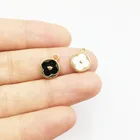Eruifa 10 шт. 9 мм Цветок эпоксидная монета цинковый сплав ожерелье, серьги браслет ювелирные изделия DIY ручной работы 2 цвета