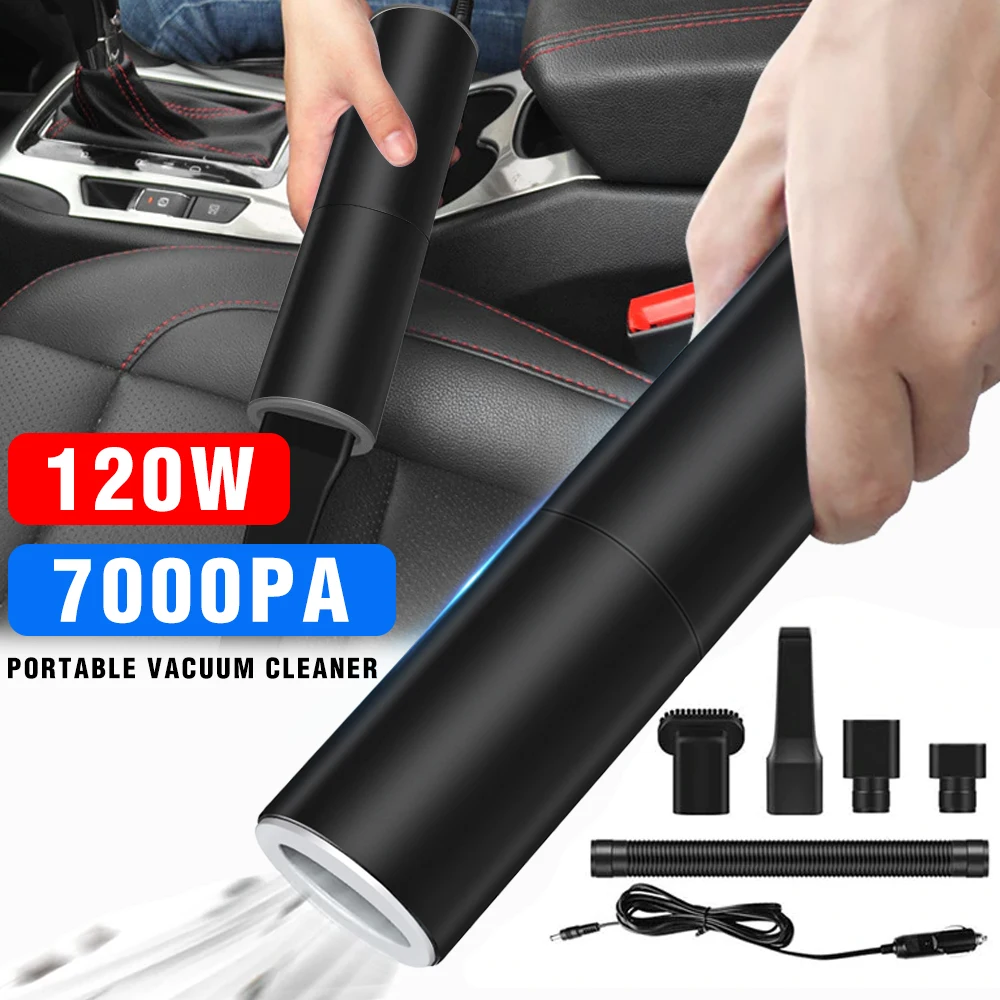 

Car Vacuum Cleaner With Wire Powerful Rechargeable Handheld Mini Auto пылесос Aspiradora Odkurzacz For Vehicle Low Noise Portabl