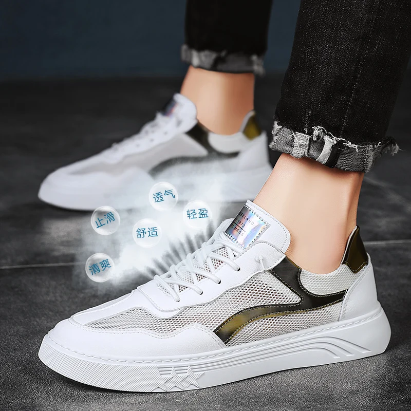 

Men's Shoes Casual Rubber Men Shoes Outdoor Slip-on Comfortable Casual Mens &sneaker Mesh Hip Hop New Male Breathable