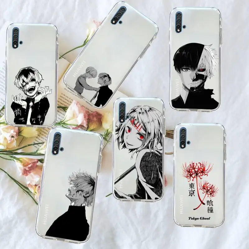 

Tokyo Ghoul anime Phone Case Transparent for Huawei honor P mate Y 20 30 40 10 8 5 6 7 9 i x c pro lite prime smart 2018 2019