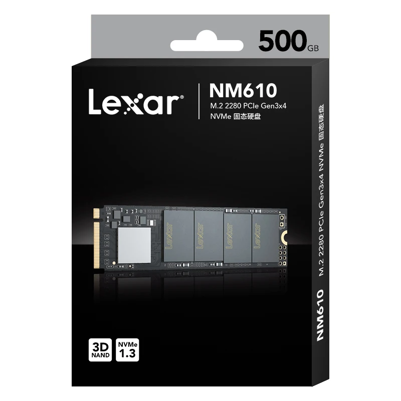 Lexar nm610 m.2 2280 pcie gen3x4 nvme ssd 1 ТБ 500 Гб 250 диско rígido interno статуса для твердых 3d nand 3 para