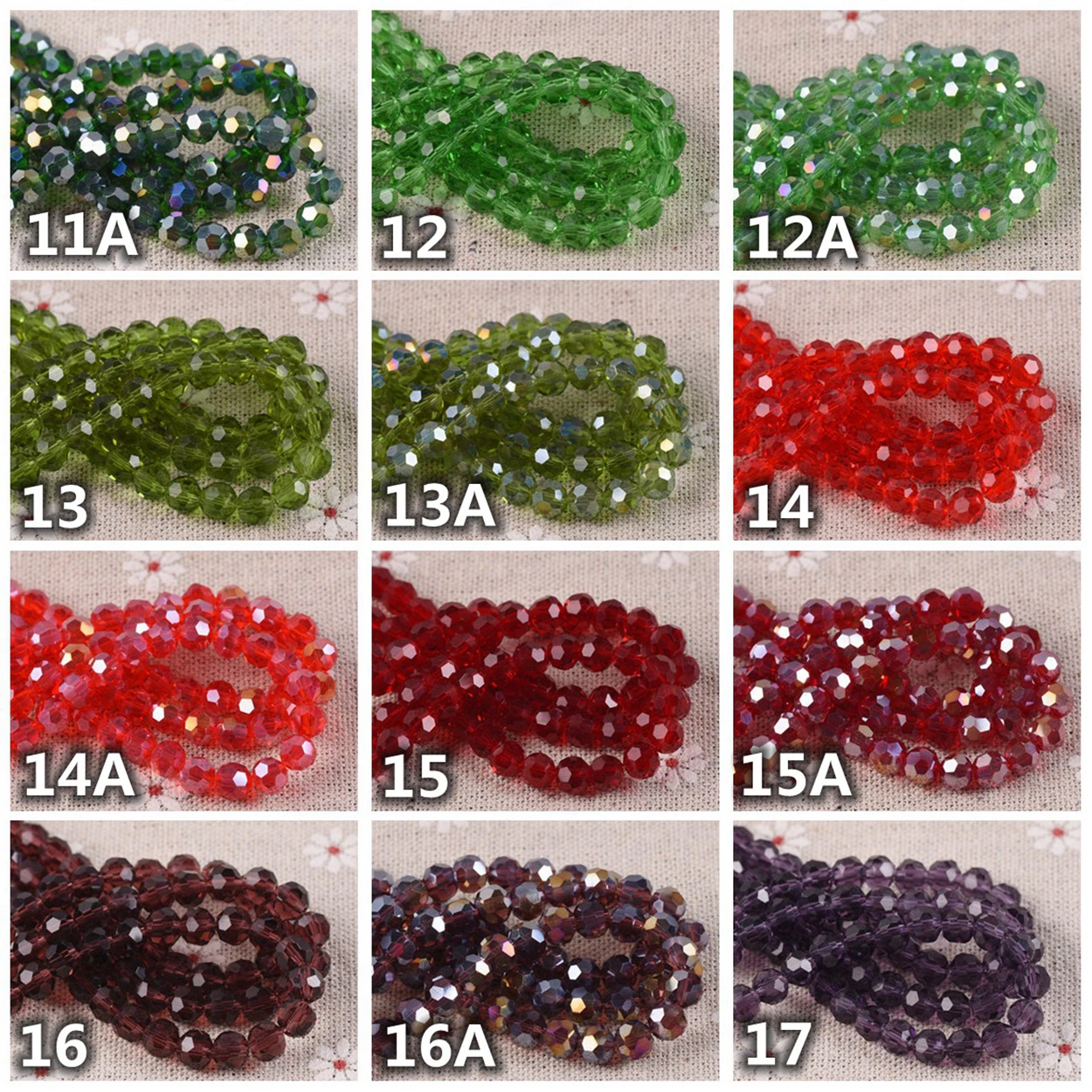 Круглые граненые шарики 3 мм 4 6 8 32 грани покрытые AB цветные Хрустальные