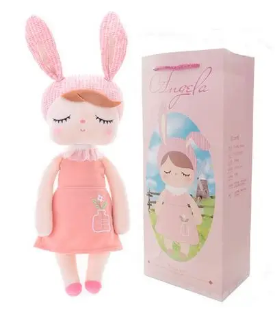 С оригинальным бумажным пакетом Metoo angela rabbit,, новейший стиль, оригинальная Одежда для куклы, плюшевая юбка с рисунком, подарок для детей - Цвет: orange