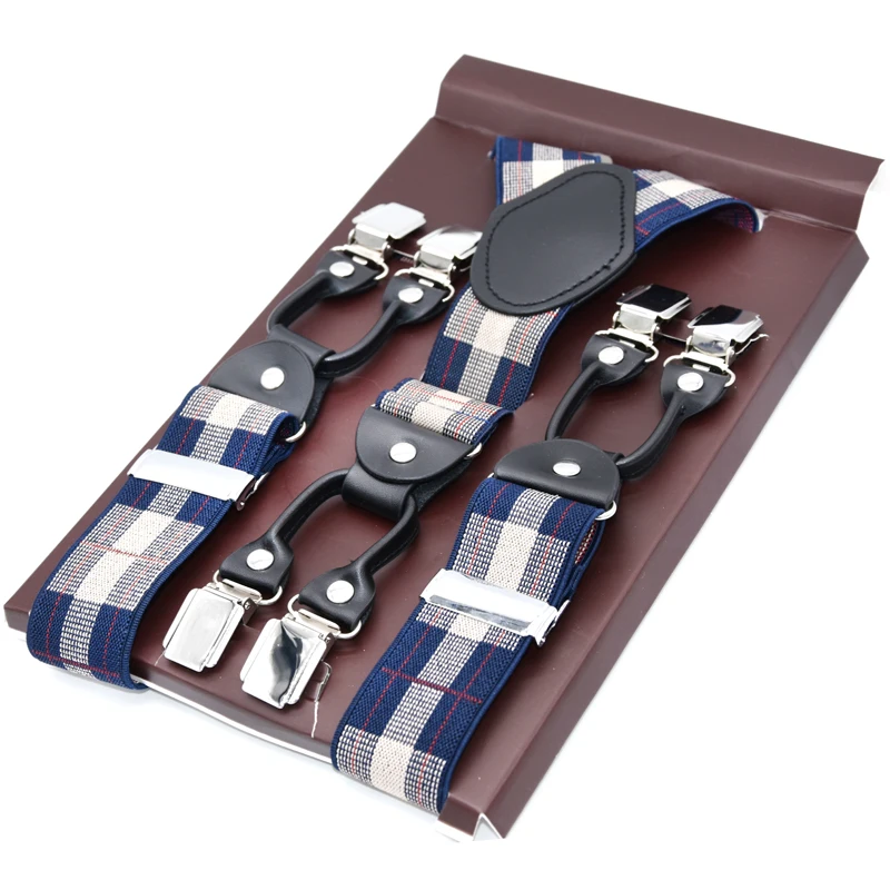 Черные кожаные подтяжки мужские ремни зажимы подтяжек винтажные повседневные