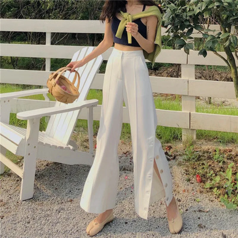 YAMDI 2020 новые корейские стильные осенние женские брюки с высокой талией зимний