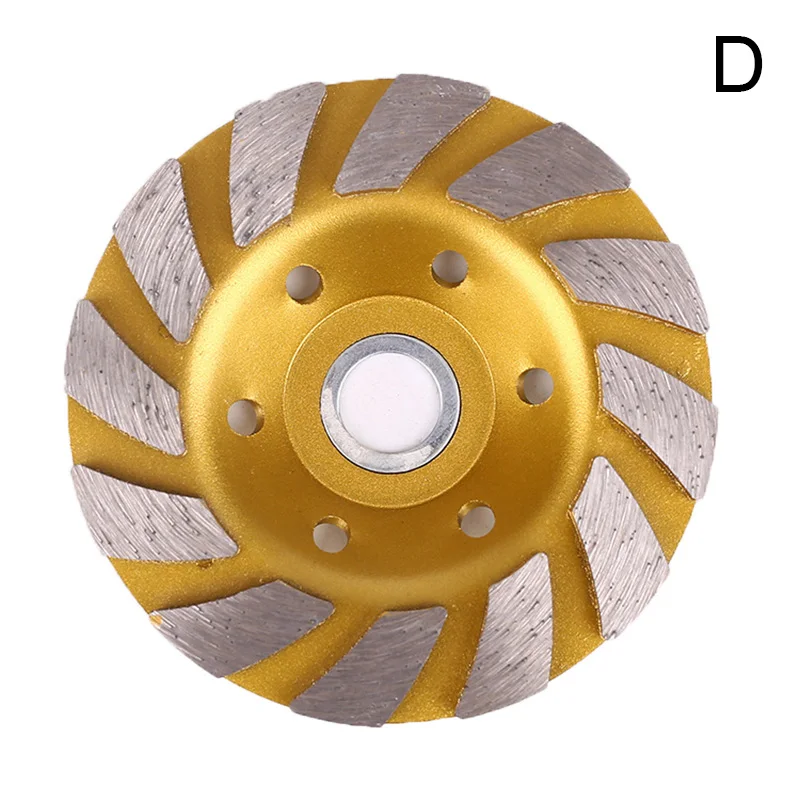Gold-D 1 шт. алмазный шлифовальный диск колеса бетона чашки диск кладка камня инструмент 100 мм I88#1 - Цвет: Gold-D