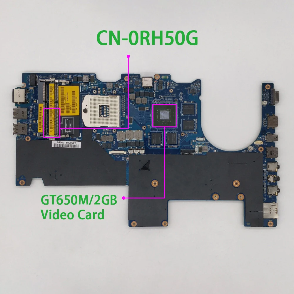 Натуральная CN 0RH50G RH50G QBLB0 LA 8381P w GT650M/2 ГБ Графика материнская плата для ноутбука Dell