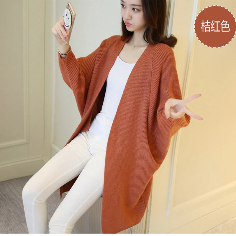 Women Long Sweater Cardigans 3XL Winter Stitch Poncho Knitting Sweater Female Over sized Shawl Cape Jacket Coat Trench Parka