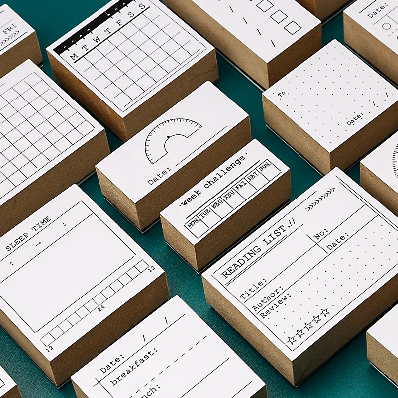 Ретро контрольный список календарного месяца дневник деревянные изготовленные