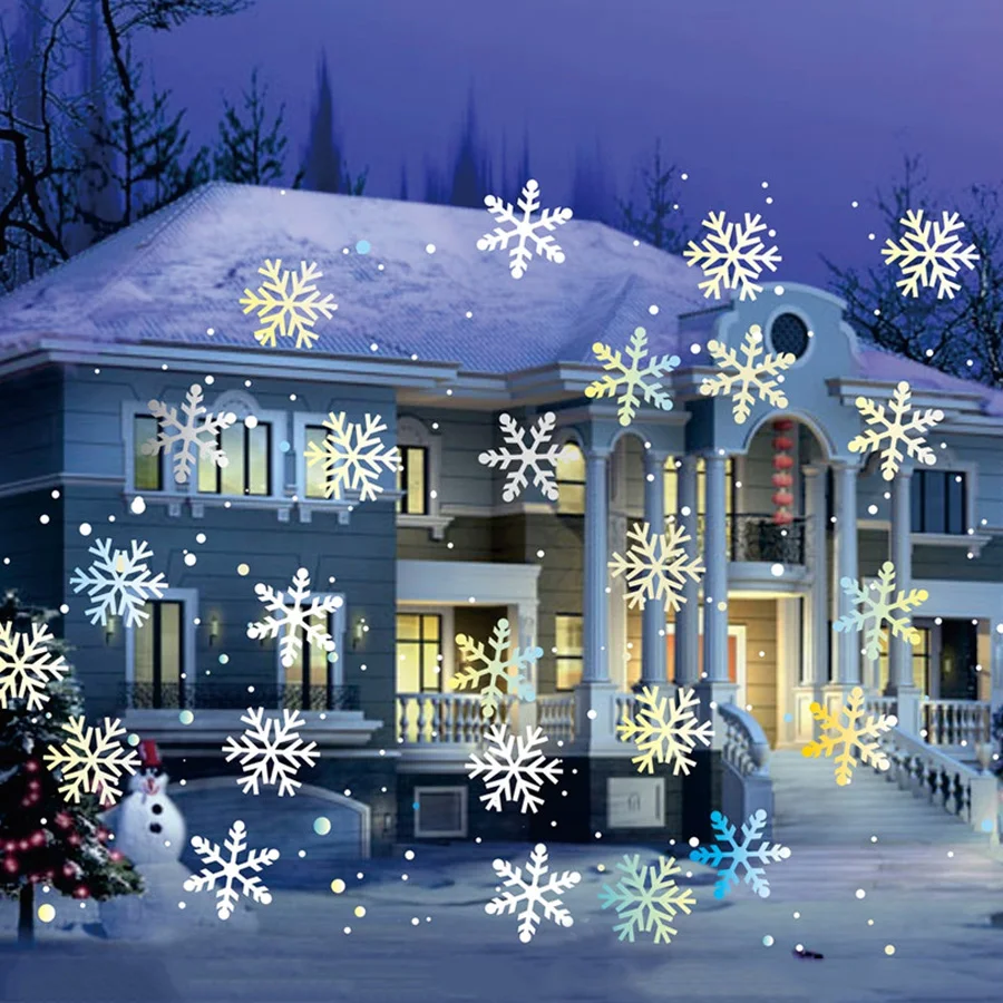 

Christmas Projector Light Outdoor Snowflake Projector Light LED Snowfall Projector Light Waterproof Party Garden Snowflake Light