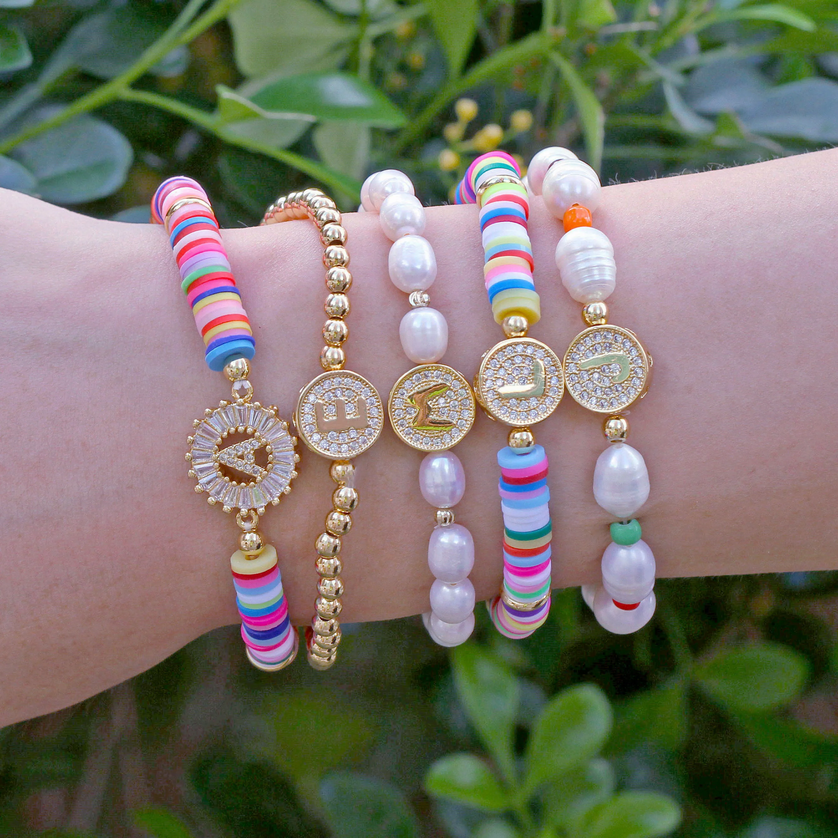 Браслет с бусинами и буквами для мужчин женщин Ювелирное Украшение из