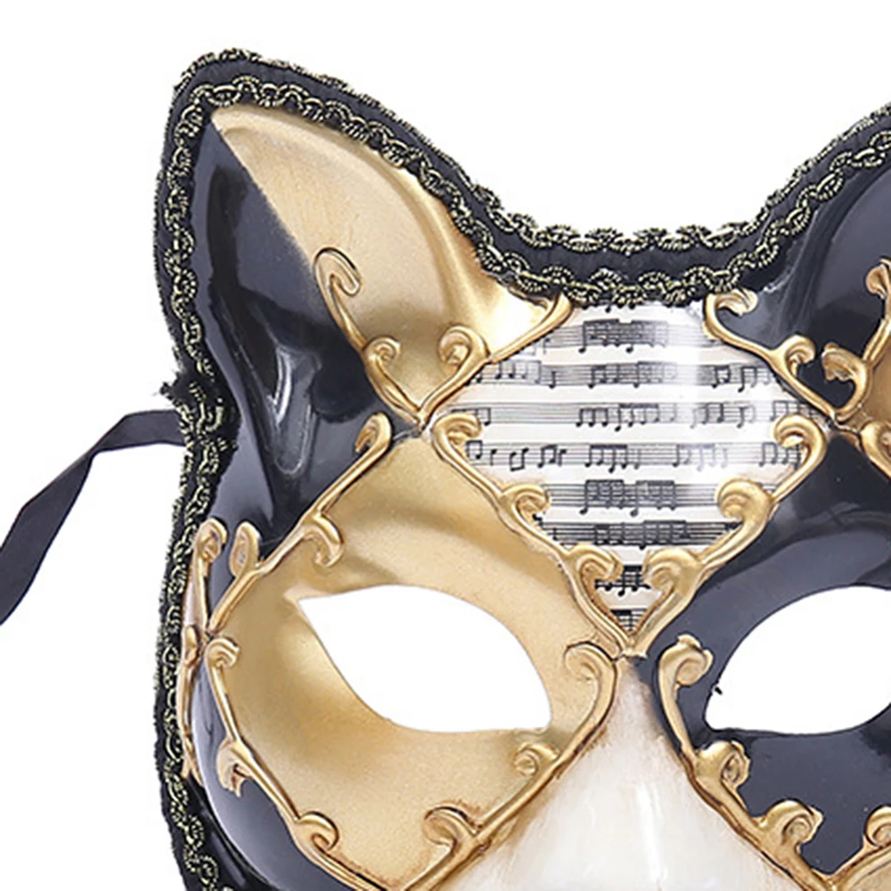 Детские маскарадные маски с милым котом на Хэллоуин Рождество венецианские