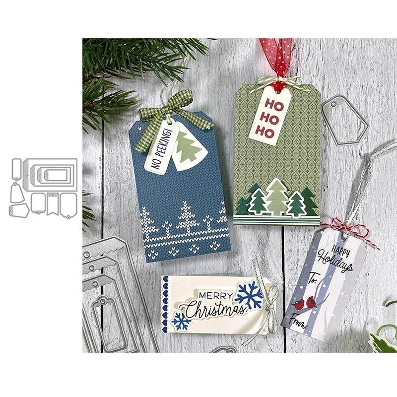 Металлическая высечка для Рождества DIY фотоальбом альбом для скрапбукинга 3D поздравительная открытка многоцелевая бирка шаблон 2021 Новинка