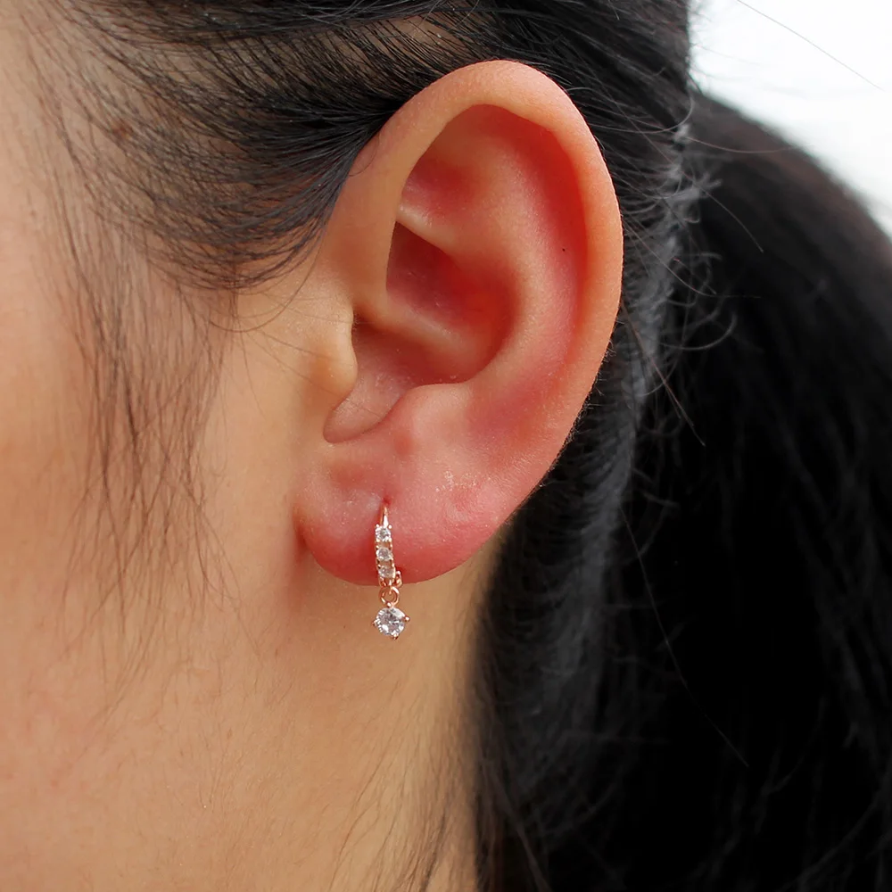 Женские серьги-гвоздики из серебра 100% пробы с фианитами | Украшения и аксессуары