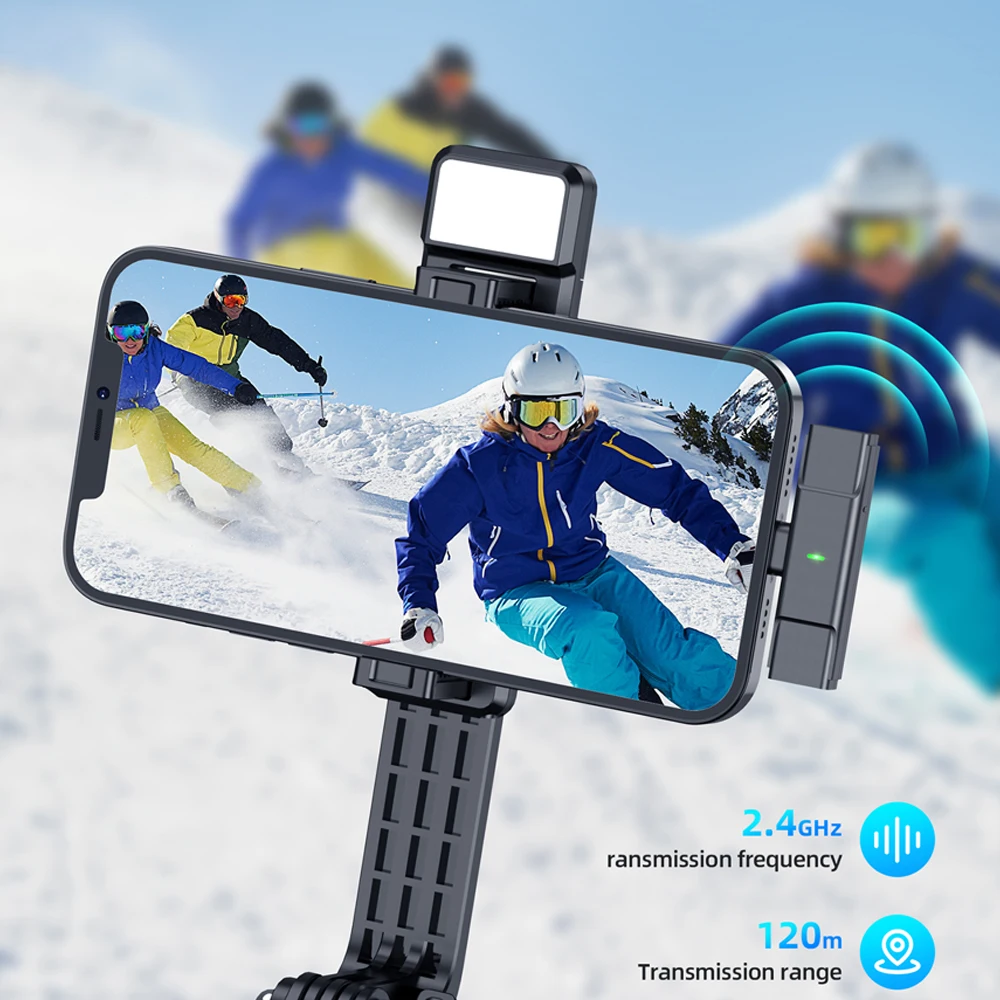 Hoco Portable Lavalier Wireless Microphone Video Recording Mini Mic For iPhone Android Live Broadcast Vlog Online Class Micropho