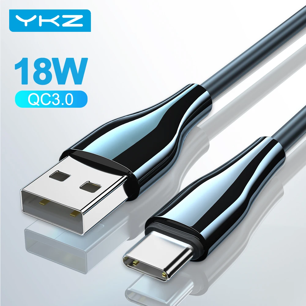  Кабель YKZ с Micro USB для iPhone, 18 Вт, Тип C, быстрая зарядка, USB C, быстрая зарядка QC 3,0, шнур для передачи данных Android, кабель для Samsung, Xiaomi, провод 