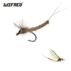 WIFREO 6 шт. #10 #12 #14 CDC перо крыло Mayfly искусственное тело сухая мушка Рокки река искусственная приманка
