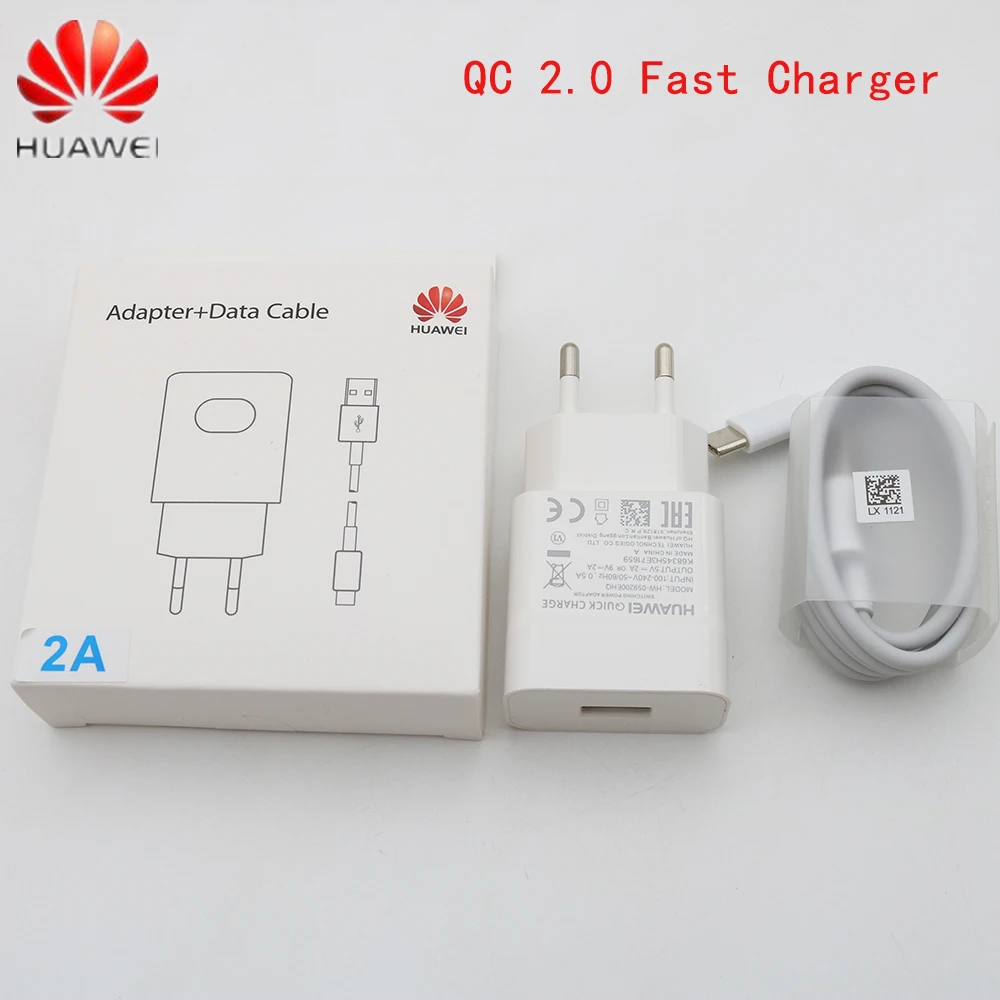 Оригинальное зарядное устройство Huawei 9В 2A EU QC2.0 адаптер быстрой зарядки Type c для